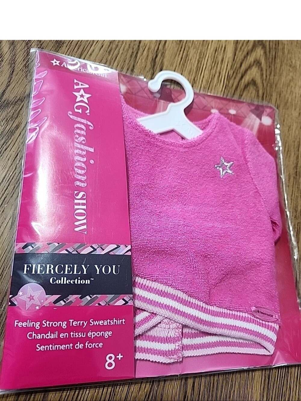American Girl 18" Doll Fiercely You Feeling Strong Terry Sweatshirt Top NEW!